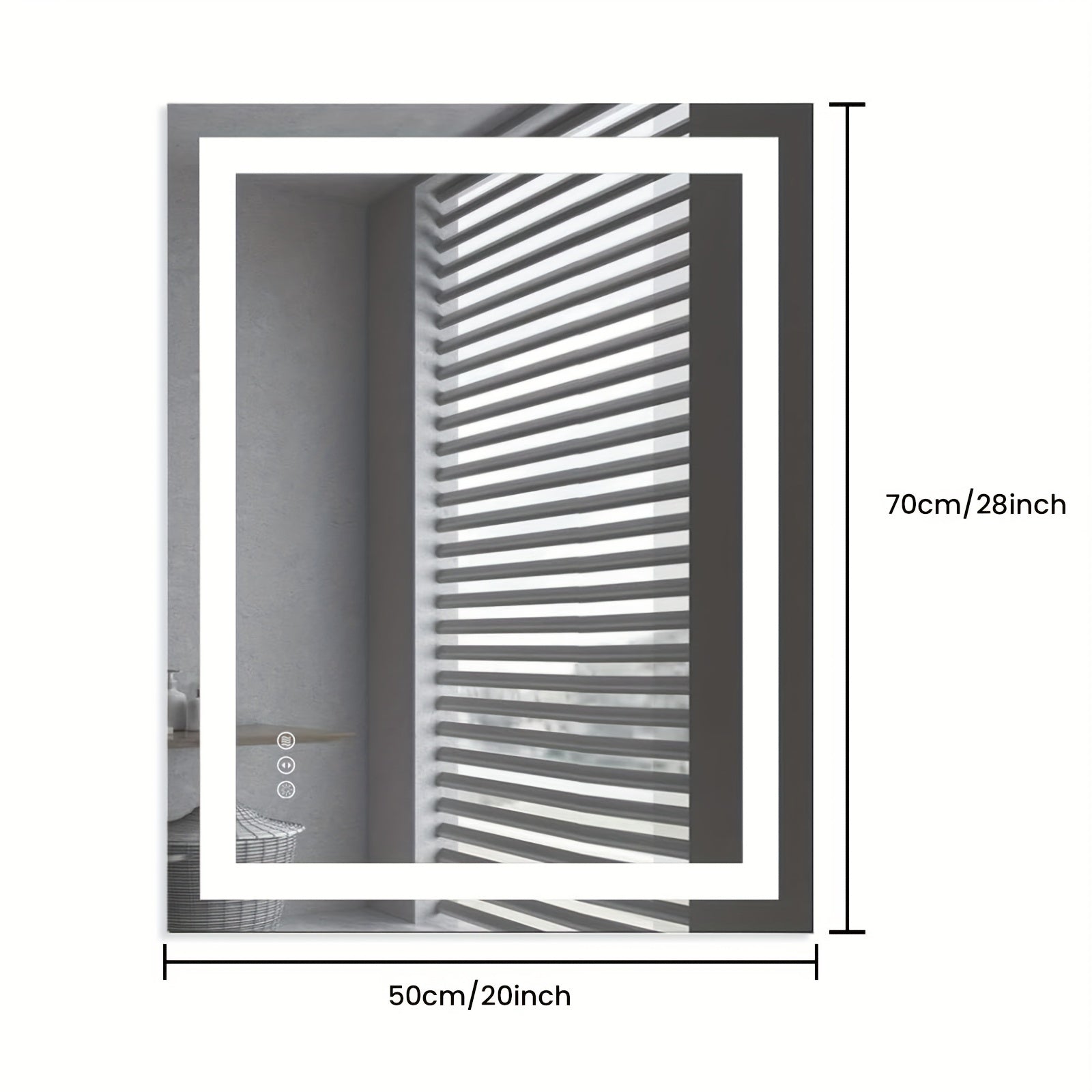 AMORHO Inch LED Bathroom Mirror - Anti-Fog, Shatterproof Tempered Glass, Large Modern Vanity Mirror for Bathroom & Dressing Room, Perfect for Homeowners\u002FHotel\u002FApartment (Front & Backlit)2025