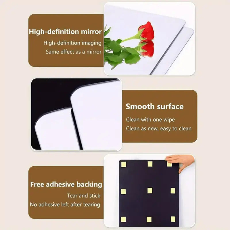 Frameless full-length vertical mirror with Irregular\u002FAsymmetrical edges - No-Drill Adhesive Installation Suitable for Bedroom, Bathroom, Hallway - Contemporary Minimalist Wall Mirror for Door\u002FWall Mount