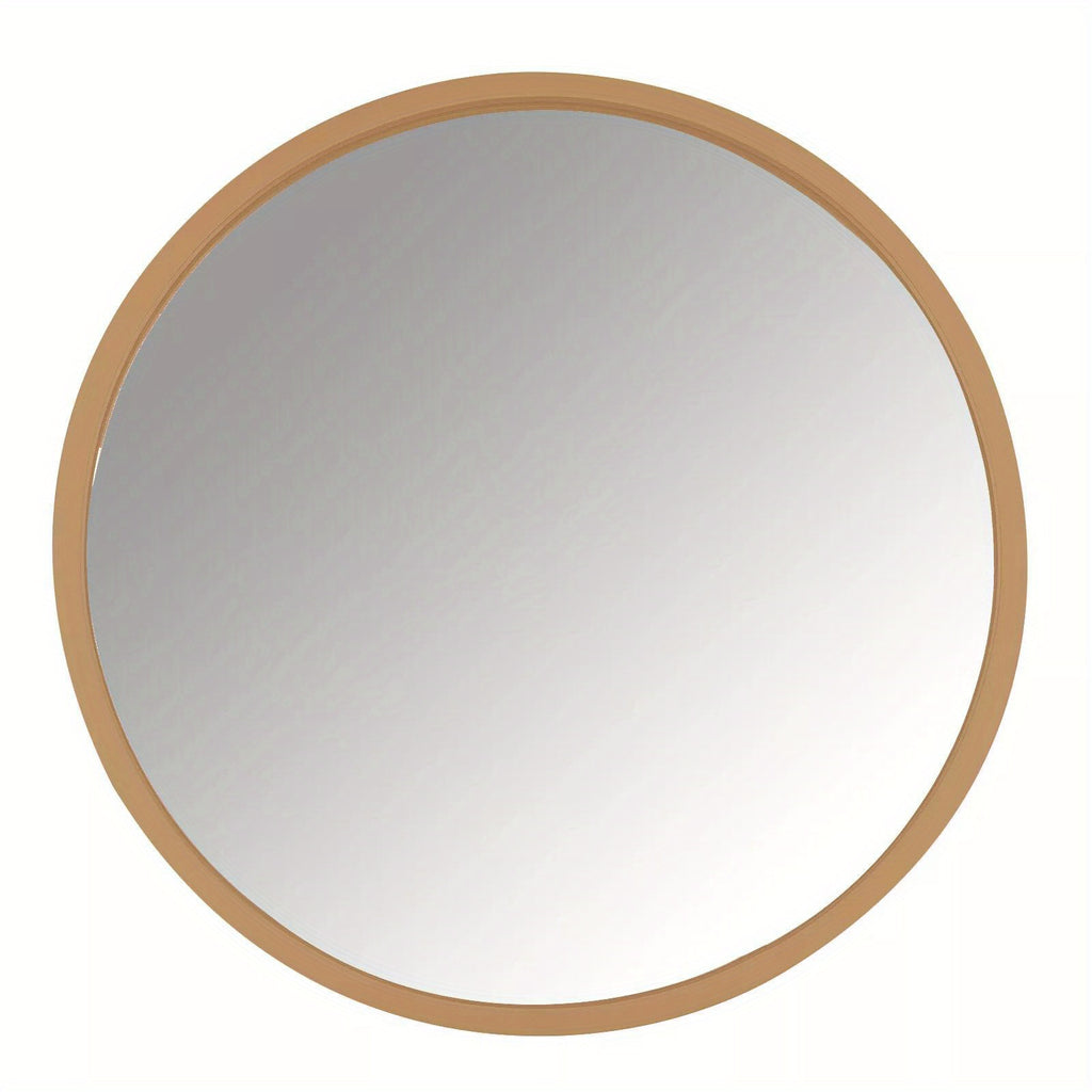 CNCEST Round Golden Bathroom Mirror Cabinet Wall-mounted Organizer Makeup Mirror Cabinet
