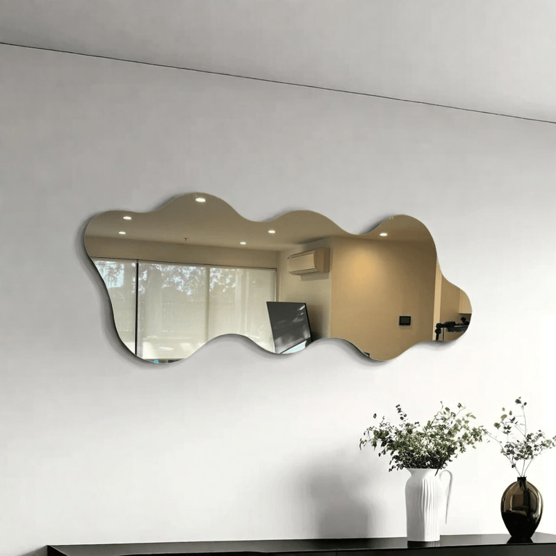Vintage Bohemian Style Irregular Wall Mirror • Made of Acrylic • Perfect for Home Decor • Suitable for Bathrooms, Dining Rooms, Hotels, Gyms, Bedrooms, Living Rooms • Christmas And General Holiday Gifts • No Electricity Required