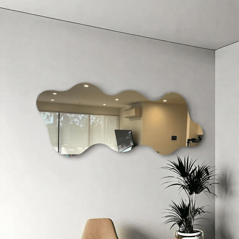 Vintage Bohemian Style Irregular Wall Mirror • Made of Acrylic • Perfect for Home Decor • Suitable for Bathrooms, Dining Rooms, Hotels, Gyms, Bedrooms, Living Rooms • Christmas And General Holiday Gifts • No Electricity Required