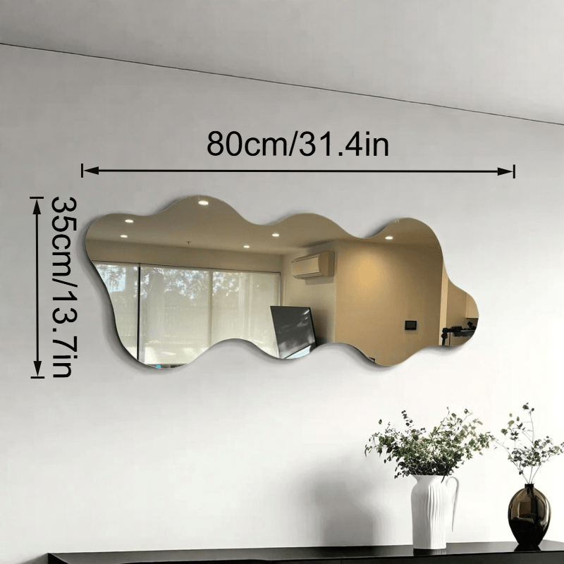 Vintage Bohemian Style Irregular Wall Mirror • Made of Acrylic • Perfect for Home Decor • Suitable for Bathrooms, Dining Rooms, Hotels, Gyms, Bedrooms, Living Rooms • Christmas And General Holiday Gifts • No Electricity Required