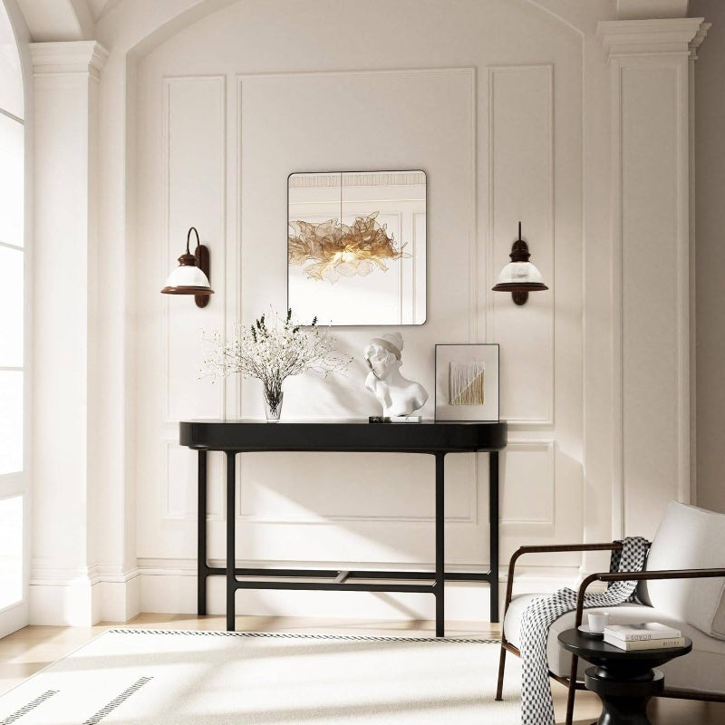 Large Wall\u002FMountable Bathroom Mirror 30x36 Inch - Modern Full-Length Vanity Mirror with Tempered Glass & Metal Frame Suitable for Bathroom, Dressing Room - Horizontally or Vertically Hanging