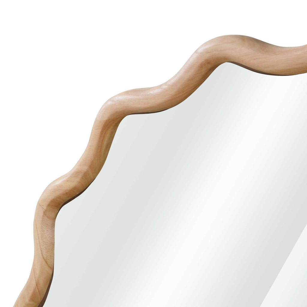 30 Inch Round Large Wall Mirror with Natural Wood Frame - Mirror for, Bathroom, Dressing Room - Rustic Modern Farmhouse Decor - Wall-Mounted (Fits Birch Wood, other natural woods)