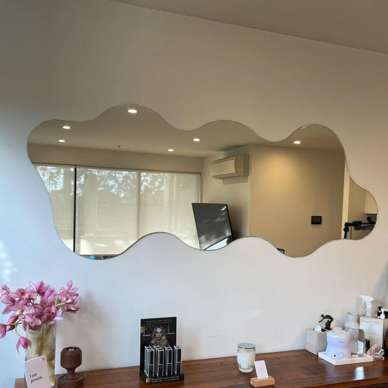Vintage Bohemian Style Irregular Wall Mirror • Made of Acrylic • Perfect for Home Decor • Suitable for Bathrooms, Dining Rooms, Hotels, Gyms, Bedrooms, Living Rooms • Christmas And General Holiday Gifts • No Electricity Required