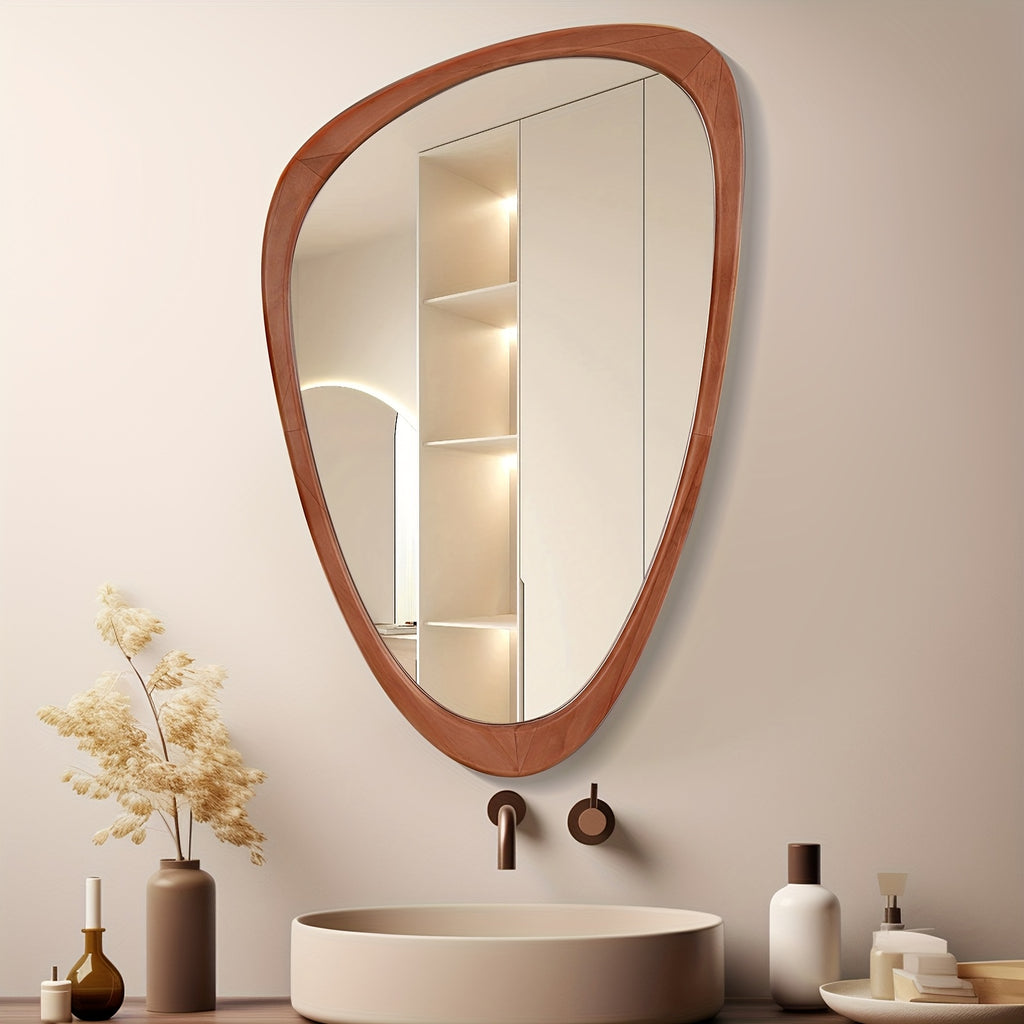 WallBeyond Chic Pebble-Shaped Asymmetric Mirror, 30.5\